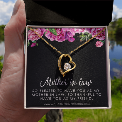 Sentimental Mother In Law Wedding Gift From Bride, Mother of the Groom Necklace, Future Mother in Law Wedding Gift, Gift For Mother-In-Law