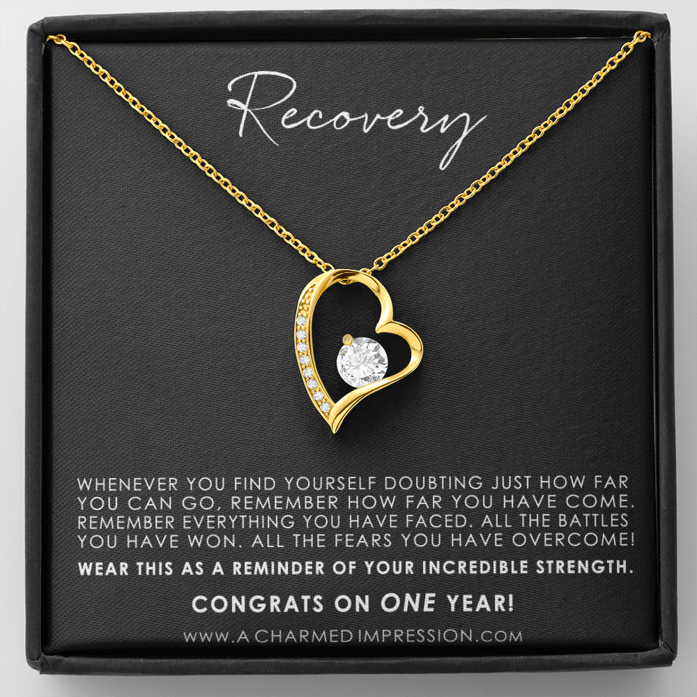 Recovery Gift, Recovery Necklace, Fighter Jewelry, Eating Disorder, NA, AA Gifts, Sobriety Anniversary, Sober Birthday