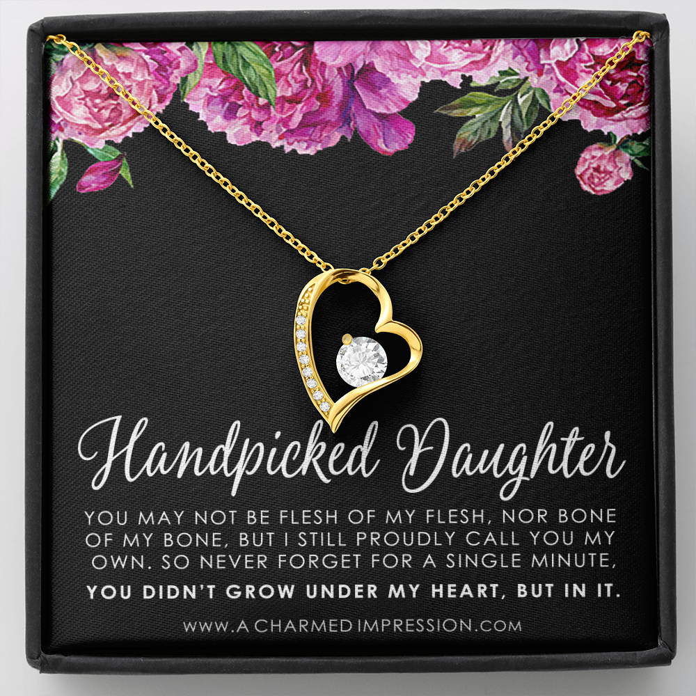 Handpicked Daughter, Stepdaughter Gift for Step Daughter, Infinite Love, Bonus Daughter, Adopted Child, Gift for Girls, Unbiological Child