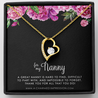 Nanny Gift, Gift for Nanny Necklace, Nanny Appreciation Gift, Necklace Gift for Nanny, Nanny Jewelry, Nanny Gift Idea, For My Nanny