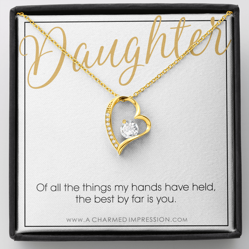 Gift for Daughter Necklace, Daughter Gift from Mom and Dad, To My Daughter, Daughter Birthday Gift for Women or Teenage Girl