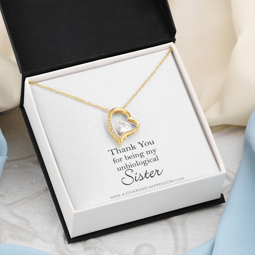 Unbiological Sister Necklace, Bonus Sister Gift, Sister-In-Law Gift, Jewelry for Sister in Law, Step Sister Gift, Soul Sister, Best Friend