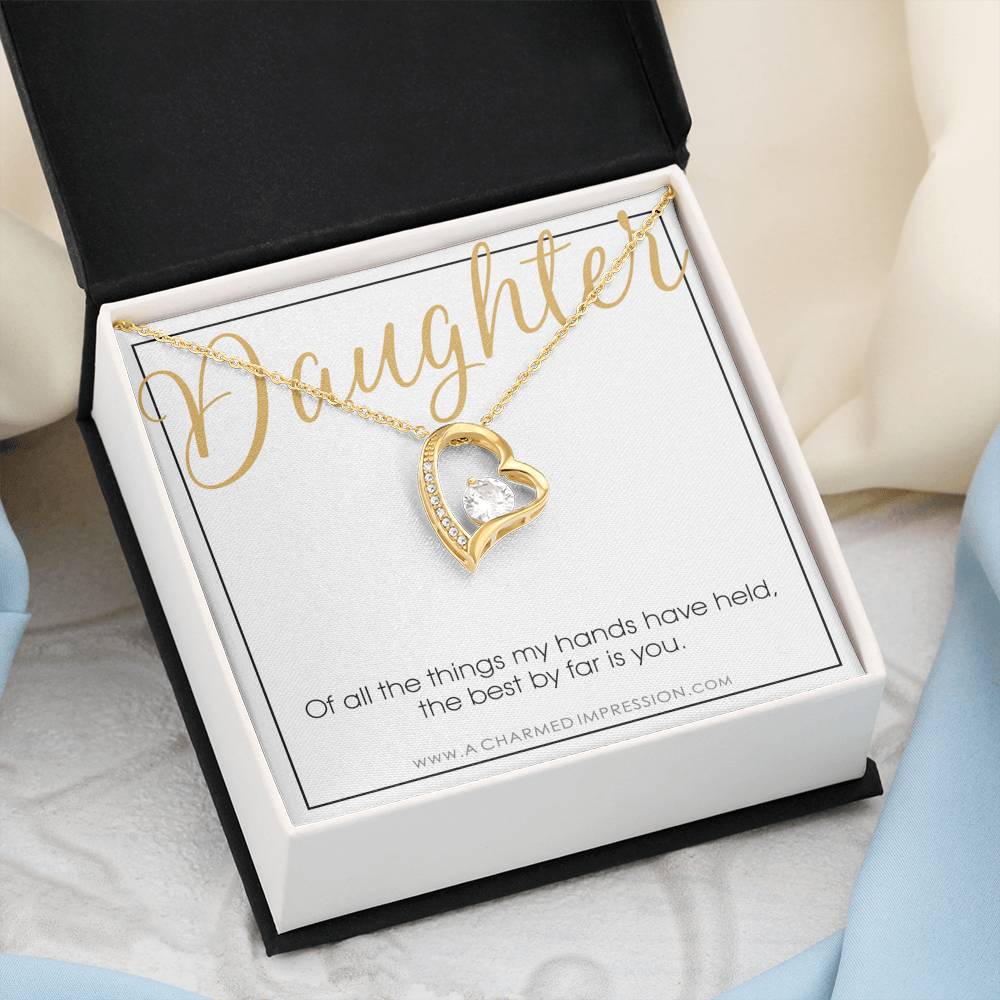 Gift for Daughter Necklace, Daughter Gift from Mom and Dad, To My Daughter, Daughter Birthday Gift for Women or Teenage Girl