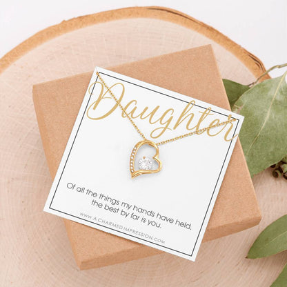 Gift for Daughter Necklace, Daughter Gift from Mom and Dad, To My Daughter, Daughter Birthday Gift for Women or Teenage Girl