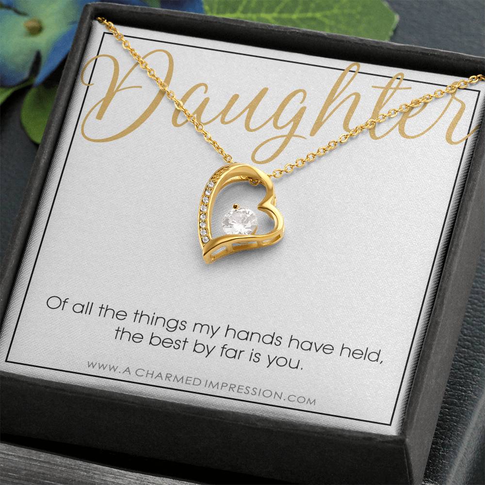 Gift for Daughter Necklace, Daughter Gift from Mom and Dad, To My Daughter, Daughter Birthday Gift for Women or Teenage Girl