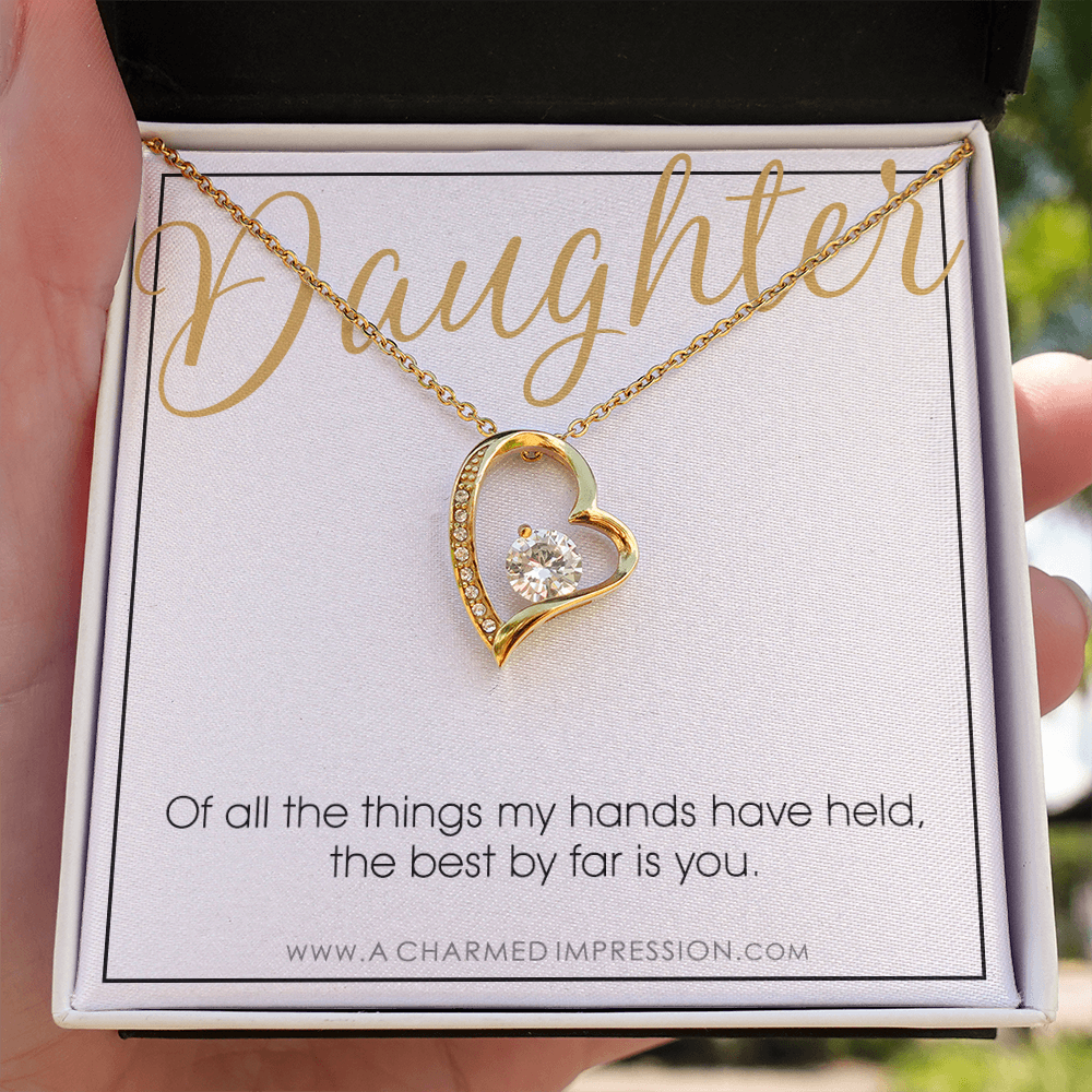 Gift for Daughter Necklace, Daughter Gift from Mom and Dad, To My Daughter, Daughter Birthday Gift for Women or Teenage Girl