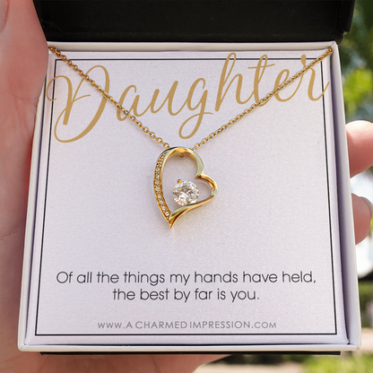 Gift for Daughter Necklace, Daughter Gift from Mom and Dad, To My Daughter, Daughter Birthday Gift for Women or Teenage Girl