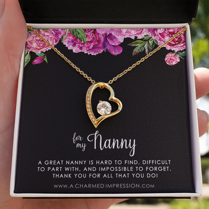 Nanny Gift, Gift for Nanny Necklace, Nanny Appreciation Gift, Necklace Gift for Nanny, Nanny Jewelry, Nanny Gift Idea, For My Nanny
