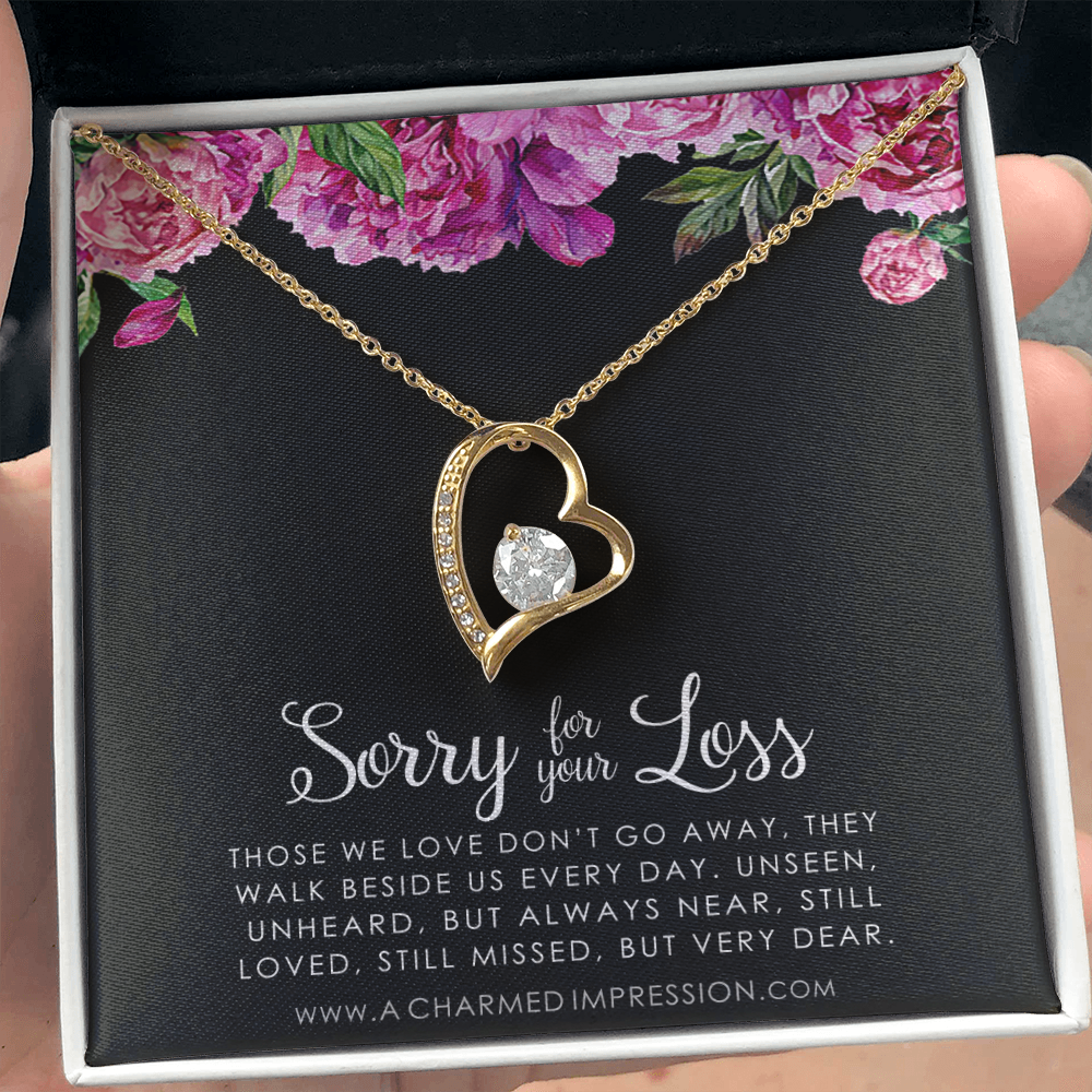 Memorial Necklace, Sympathy Gifts for Women, Loss of Husband Parent Baby, Miscarry Miscarriage Grief, Remembrance Jewelry, In Memory Of