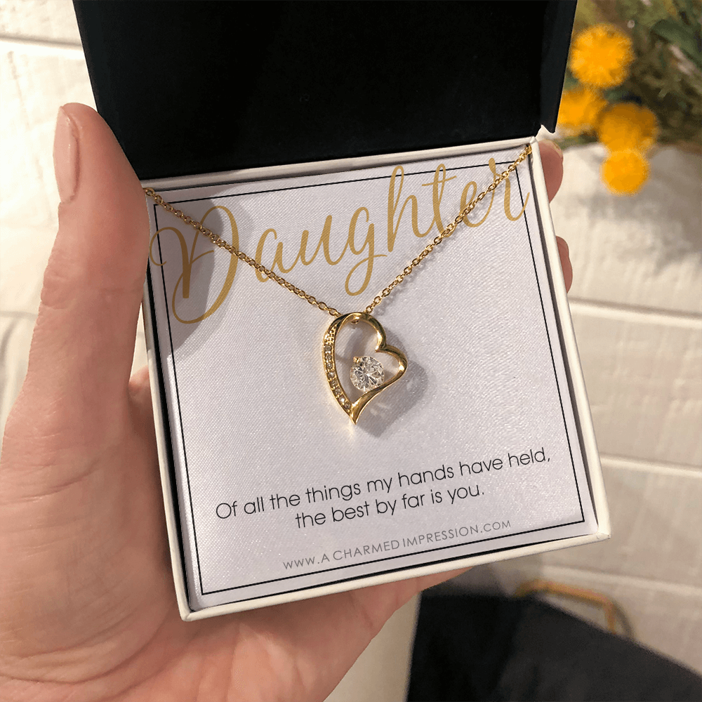 Gift for Daughter Necklace, Daughter Gift from Mom and Dad, To My Daughter, Daughter Birthday Gift for Women or Teenage Girl