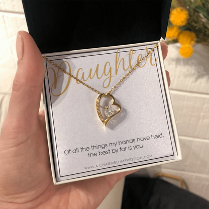Gift for Daughter Necklace, Daughter Gift from Mom and Dad, To My Daughter, Daughter Birthday Gift for Women or Teenage Girl