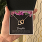 Daughter Gift From Mom Dad, Father & Daughter Gift, Mother Daughter Necklace, Gift for Daughter, Present for Birthday, To My Daughter