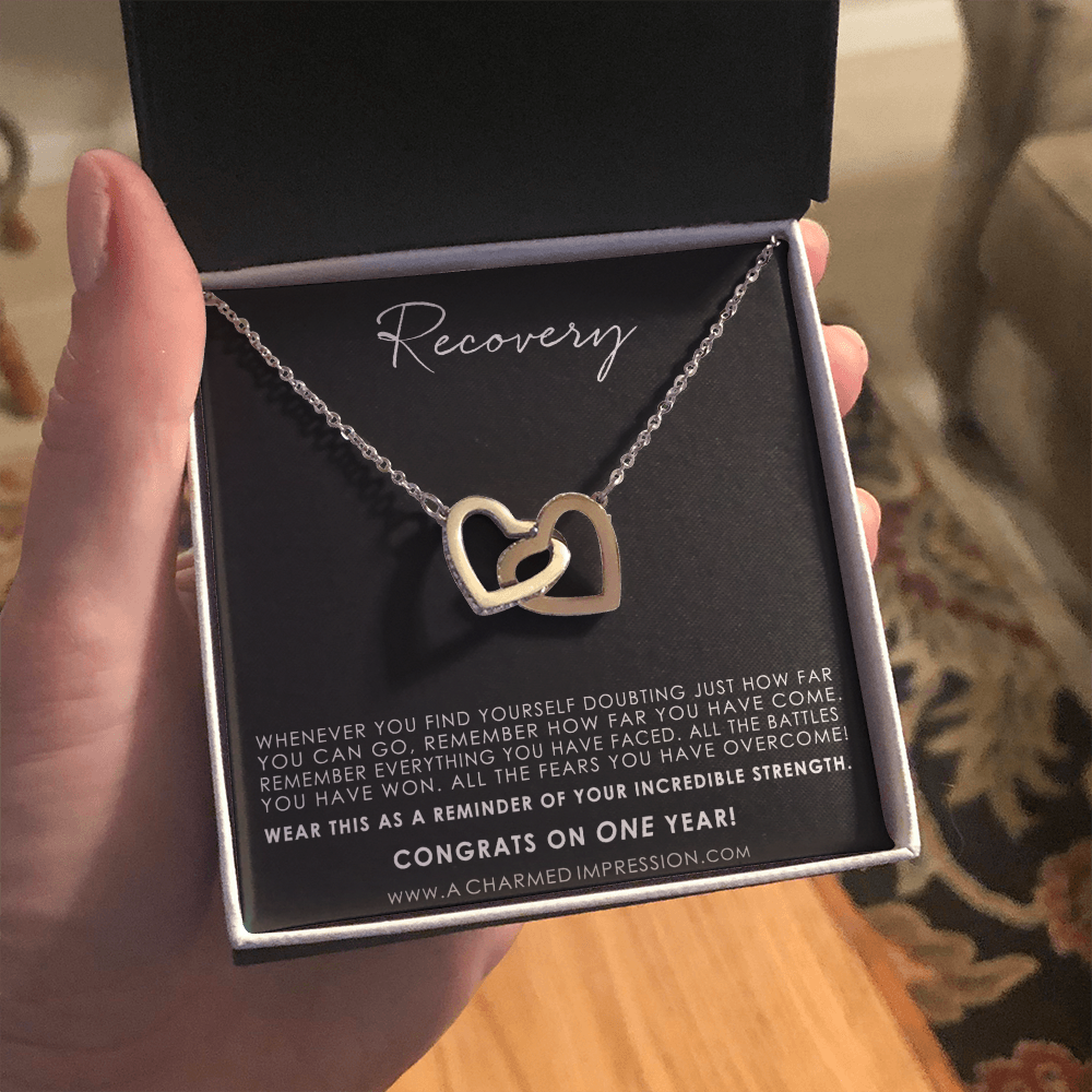 Recovery Gift, Recovery Necklace, Fighter Jewelry, Eating Disorder, NA, AA Gifts, Sobriety Anniversary, Sober Birthday