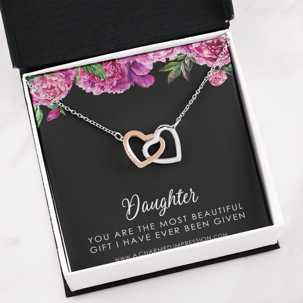 Daughter Gift From Mom Dad, Father & Daughter Gift, Mother Daughter Necklace, Gift for Daughter, Present for Birthday, To My Daughter