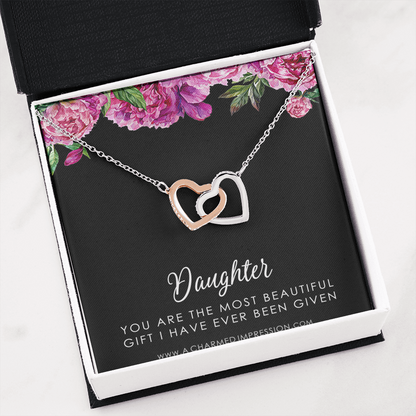 Daughter Gift From Mom Dad, Father & Daughter Gift, Mother Daughter Necklace, Gift for Daughter, Present for Birthday, To My Daughter
