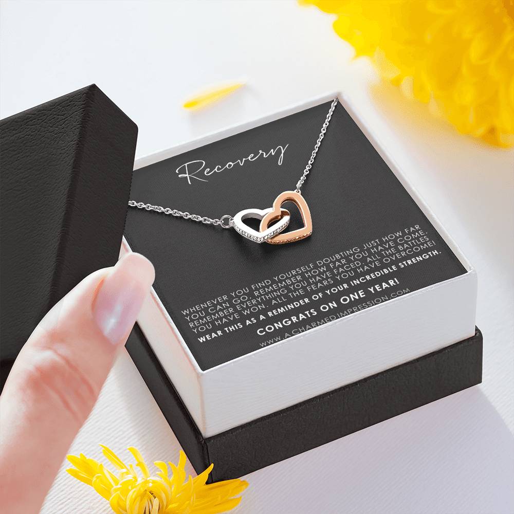 Recovery Gift, Recovery Necklace, Fighter Jewelry, Eating Disorder, NA, AA Gifts, Sobriety Anniversary, Sober Birthday