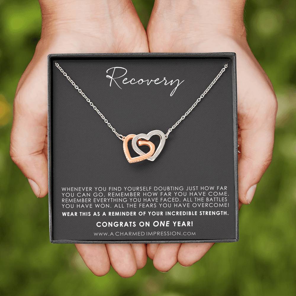 Recovery Gift, Recovery Necklace, Fighter Jewelry, Eating Disorder, NA, AA Gifts, Sobriety Anniversary, Sober Birthday