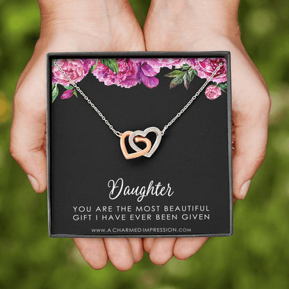 Daughter Gift From Mom Dad, Father & Daughter Gift, Mother Daughter Necklace, Gift for Daughter, Present for Birthday, To My Daughter