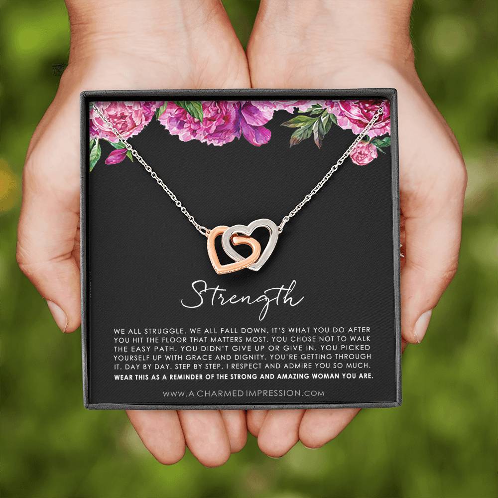 Strength Necklace, Infertility Miscarry Gift, Depression, Mental Health, Fertility Wish, Cancer Survivor Necklace, Breast Cancer Survivor