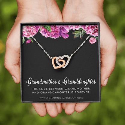Grandmother & Granddaughter Necklace, Grandma Gift, Grandmother Jewelry, Granddaughter Gift, Granddaughter Birthday Gift, Mothers Day