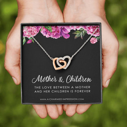 Mother and Children Necklace, Gifts for Mom Jewelry, Family Necklace, Mother Daughter Necklace, Mother's Day Birthday
