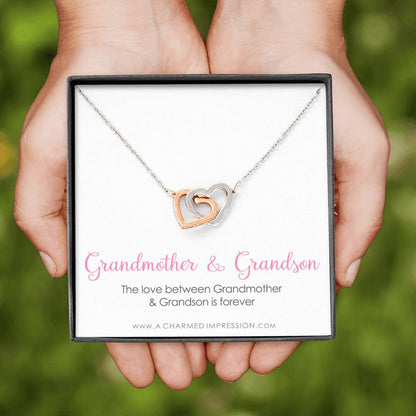 Grandma Gift From Grandson, Grandmother Grandson Gift, Grandmother Necklace, To My Grandma From Grandson Jewelry, Top Grandma Gift
