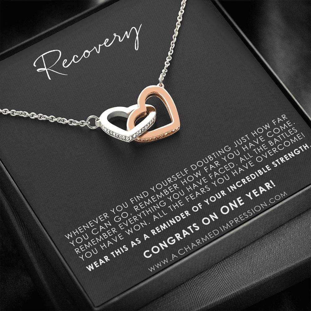 Recovery Gift, Recovery Necklace, Fighter Jewelry, Eating Disorder, NA, AA Gifts, Sobriety Anniversary, Sober Birthday