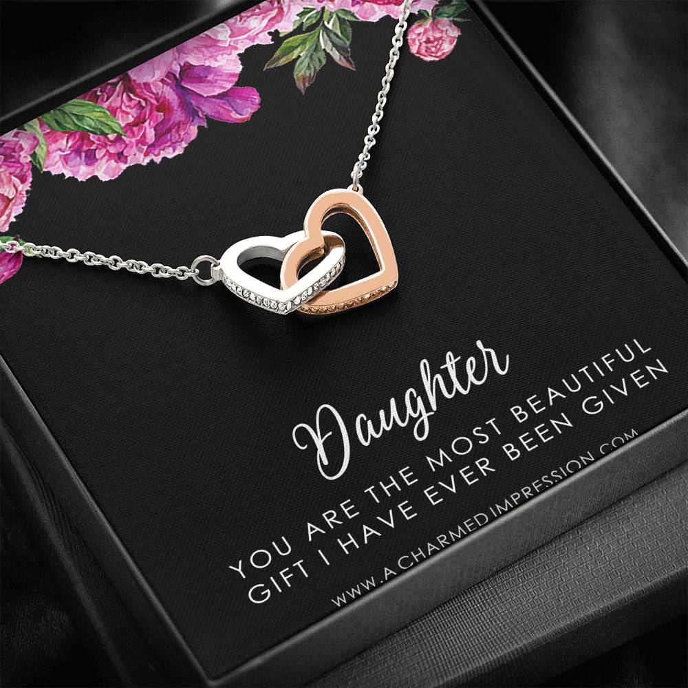 Daughter Gift From Mom Dad, Father & Daughter Gift, Mother Daughter Necklace, Gift for Daughter, Present for Birthday, To My Daughter