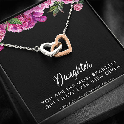Daughter Gift From Mom Dad, Father & Daughter Gift, Mother Daughter Necklace, Gift for Daughter, Present for Birthday, To My Daughter