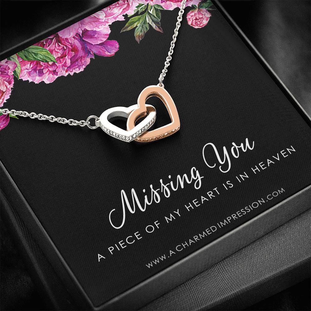 Remembrance Jewelry • Gift for Loss of Loved One • Memory Keepsake Charm • Sympathy Gift • A Piece of My Heart is in Heaven