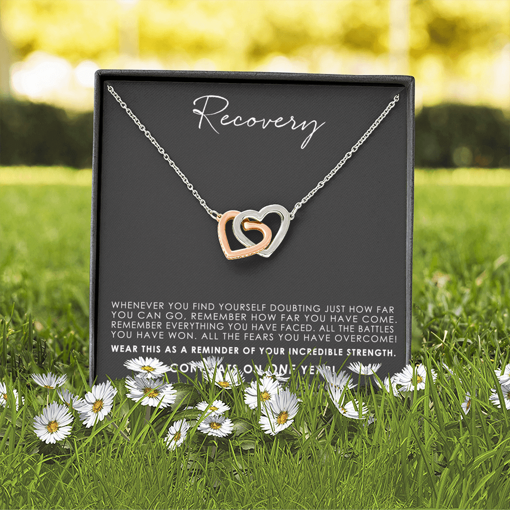 Recovery Gift, Recovery Necklace, Fighter Jewelry, Eating Disorder, NA, AA Gifts, Sobriety Anniversary, Sober Birthday