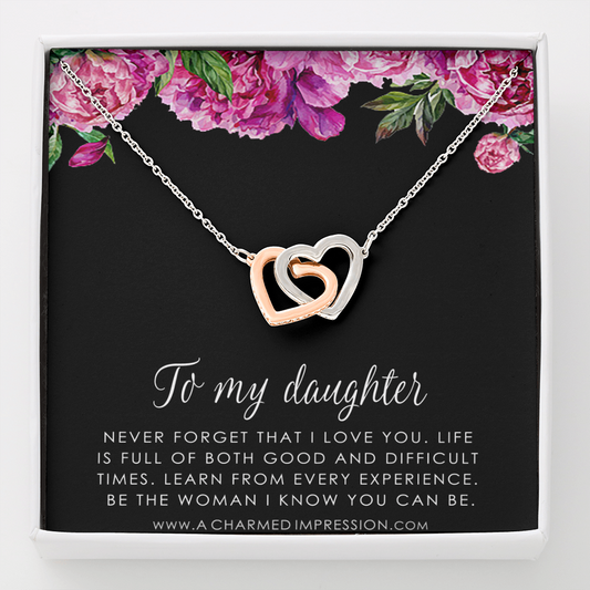 Daughter Gift From Mom Dad, Father & Daughter Gift, Mother Daughter Necklace, Gift for Daughter, Present for Birthday, To My Daughter