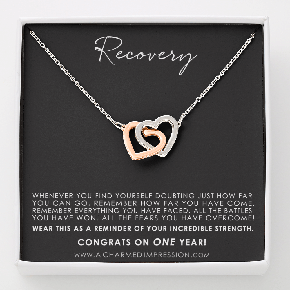 Recovery Gift, Recovery Necklace, Fighter Jewelry, Eating Disorder, NA, AA Gifts, Sobriety Anniversary, Sober Birthday