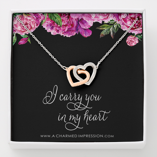Adoption Necklace, Adoption Keepsake, 14k White Gold Necklace for Women, Missing You Gift • Adoption Surrogate Mother, Stepmom Gift, Shower