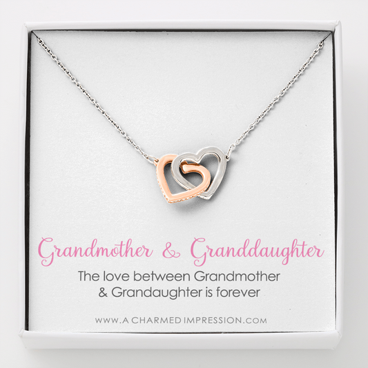 Grandmother & Granddaughter Necklace, Grandma Gift, Grandmother Jewelry, Granddaughter Gift, Granddaughter Birthday Gift, Mothers Day
