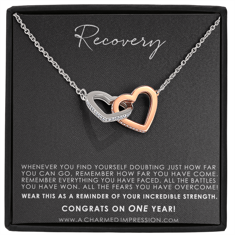 Recovery Gift, Recovery Necklace, Fighter Jewelry, Eating Disorder, NA, AA Gifts, Sobriety Anniversary, Sober Birthday