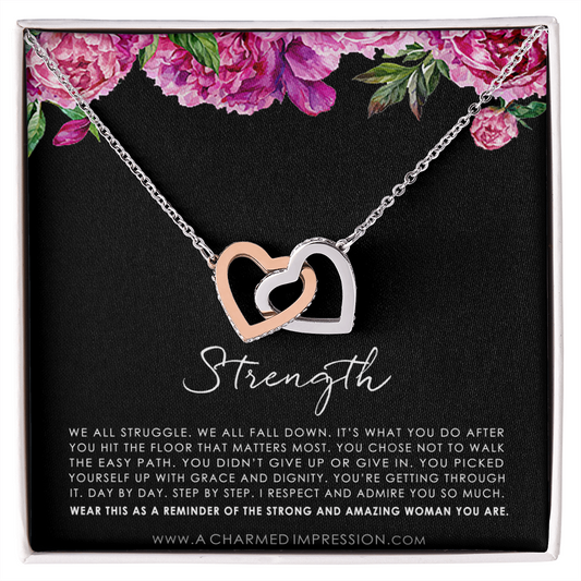 Strength Necklace, Infertility Miscarry Gift, Depression, Mental Health, Fertility Wish, Cancer Survivor Necklace, Breast Cancer Survivor
