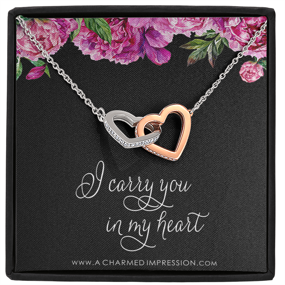 Adoption Necklace, Adoption Keepsake, 14k White Gold Necklace for Women, Missing You Gift • Adoption Surrogate Mother, Stepmom Gift, Shower