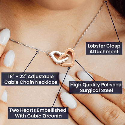 Stepdaughter Gifts from Stepmom Stepdad, Birthday Gifts for Daughter from Mom Dad, Stepdaughter Necklace, Unbiological Daughter Gift