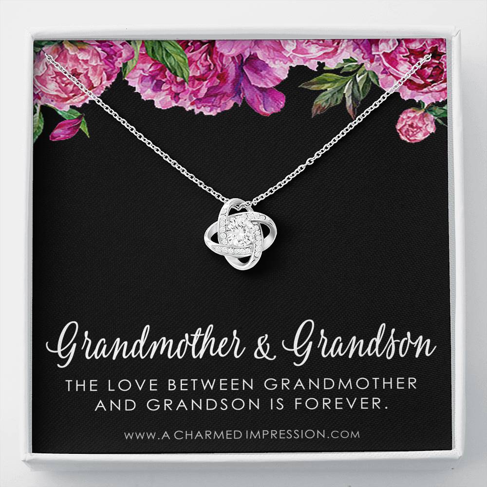 Grandma Gift From Grandson, Grandmother Grandson Gift, Grandmother Necklace, To My Grandma From Grandson Jewelry, Top Grandma Gift