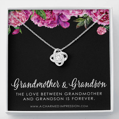 Grandma Gift From Grandson, Grandmother Grandson Gift, Grandmother Necklace, To My Grandma From Grandson Jewelry, Top Grandma Gift