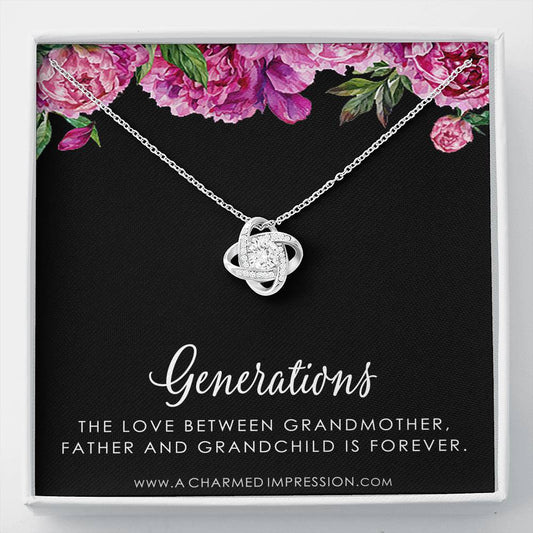 Three Generations of Love • Grandmother, Father, Daughter/Son Jewelry • Gift for Dad Grandma Grandchild, Thoughtful Gifts for Women, Nana Jewelry