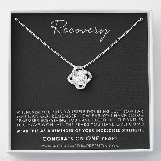 Recovery Gift, Recovery Necklace, Fighter Jewelry, Eating Disorder, NA, AA Gifts, Sobriety Anniversary, Sober Birthday