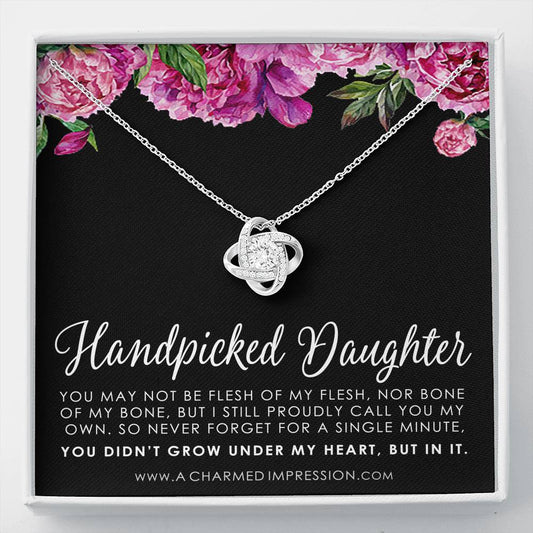 Handpicked Daughter, Stepdaughter Gift for Step Daughter, Infinite Love, Bonus Daughter, Adopted Child, Gift for Girls, Unbiological Child