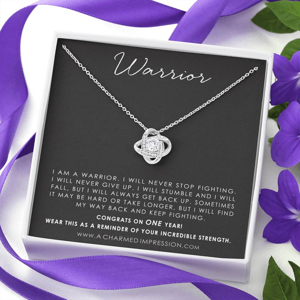 Addiction Recovery Gift, Warrior Necklace, Fighter Jewelry, NA, AA Gifts Women, Sobriety Anniversary, Sober Birthday