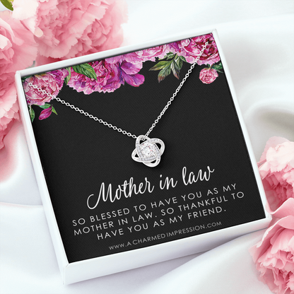 Sentimental Mother In Law Wedding Gift From Bride, Mother of the Groom Necklace, Future Mother in Law Wedding Gift, Gift For Mother-In-Law