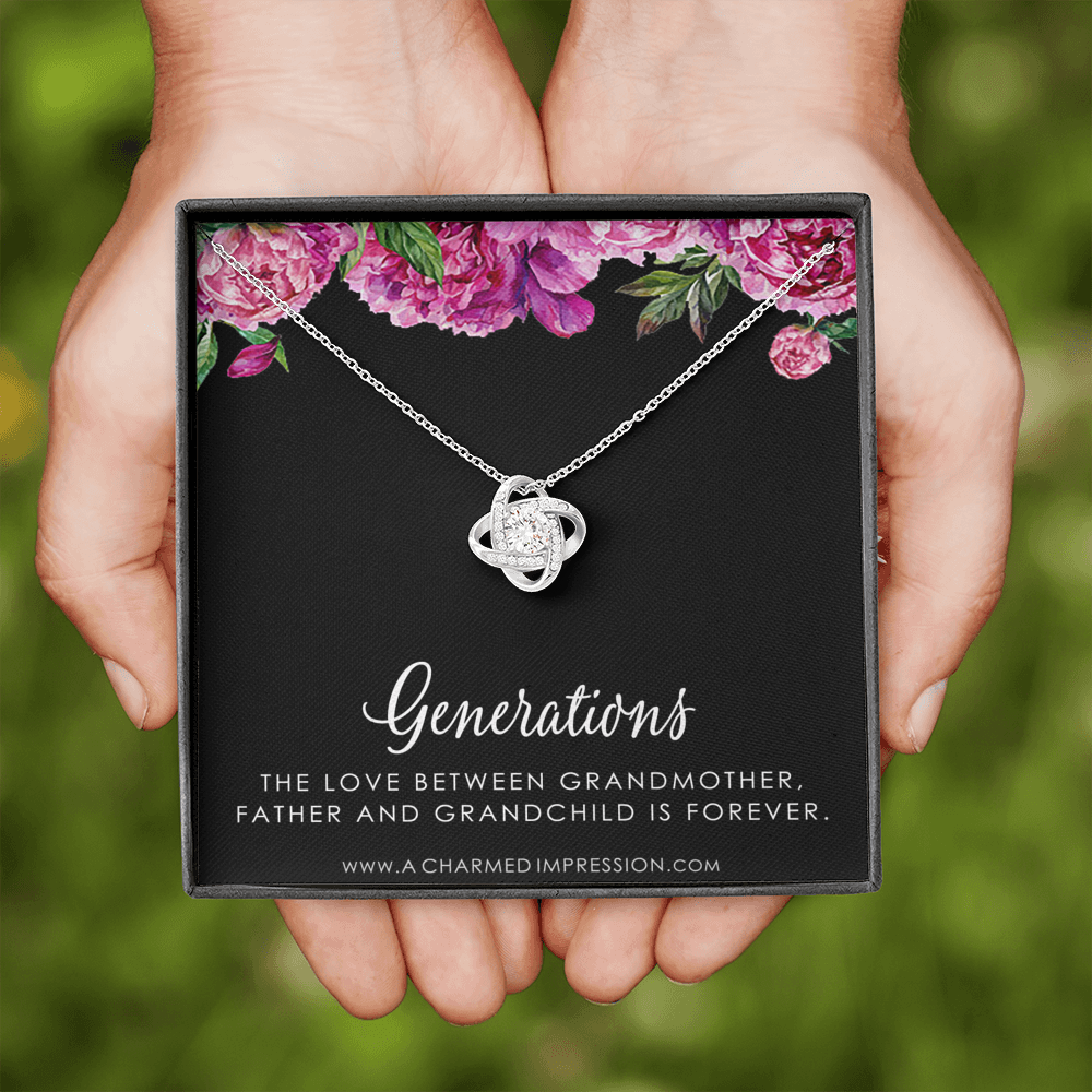 Three Generations of Love • Grandmother, Father, Daughter/Son Jewelry • Gift for Dad Grandma Grandchild, Thoughtful Gifts for Women, Nana Jewelry