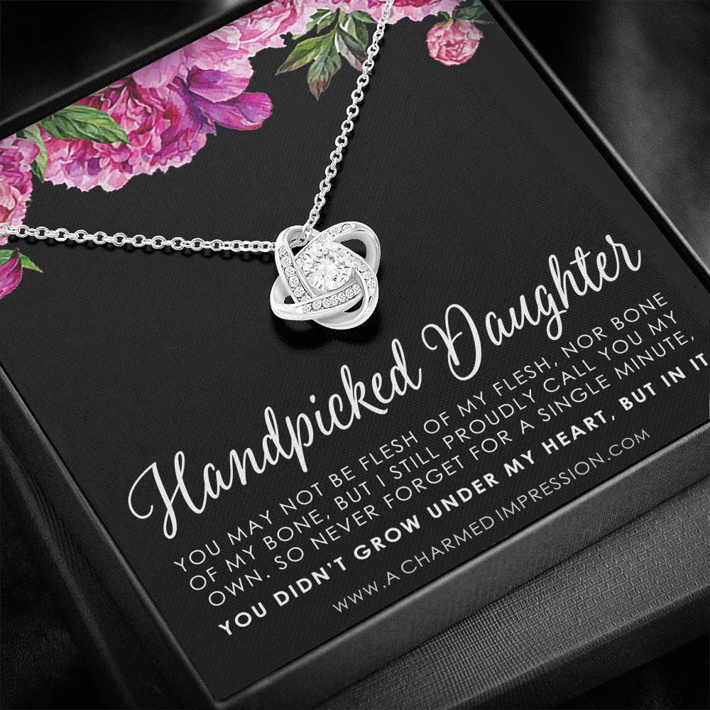Handpicked Daughter, Stepdaughter Gift for Step Daughter, Infinite Love, Bonus Daughter, Adopted Child, Gift for Girls, Unbiological Child