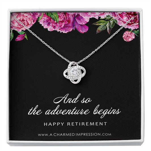 Gifts for Women, New Job, Promotion, Service Appreciation, Retirement Gift for Her, New Beginnings, CZ Diamond Necklace