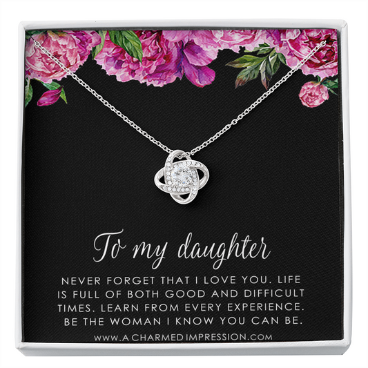 Daughter Gift From Mom Dad, Father & Daughter Gift, Mother Daughter Necklace, Gift for Daughter, Present for Birthday, To My Daughter